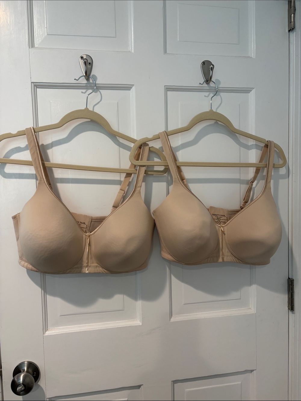 Vanity Fair Nude T-Shirt Bras - Soft Beige bundle 38DD